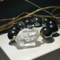 Bracelet Cristal de roche Obsidienne