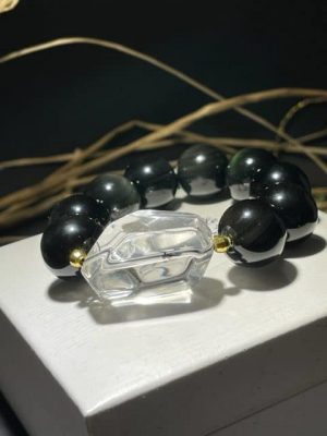 bracelet Lumiere obsidienne œil céleste et cristal roche
