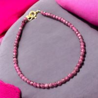 BRACELET RUBIS BRUT 3MM – RAW RUBIS